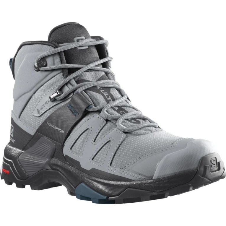 Botas Caminhada Salomon X Ultra 4 Mid GTX Feminino Luz Cinzentas Pretas | PT K54698